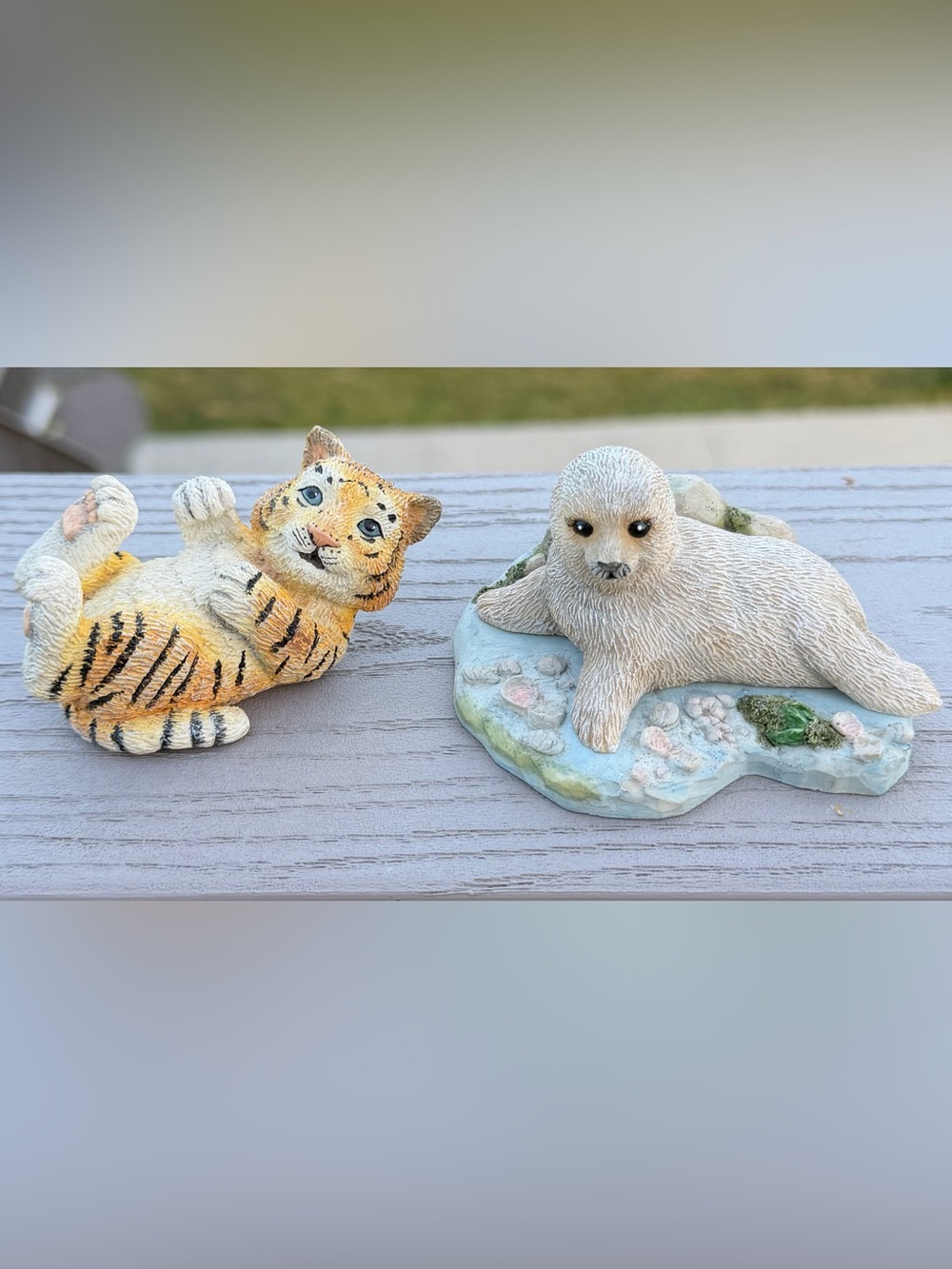 Hamilton Collection Protect Natures Innocents Figurines, Bengal Tiger, Fur Seal